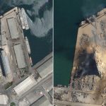 Satellite images of Beirut explosion show massive crater at port